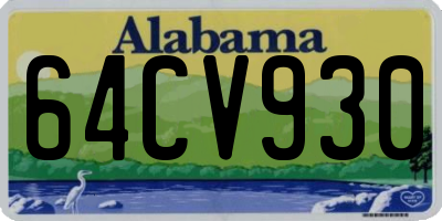 AL license plate 64CV930