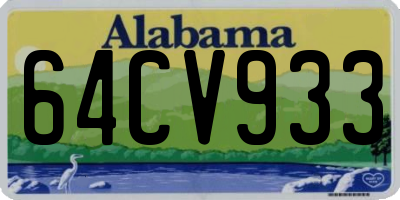 AL license plate 64CV933
