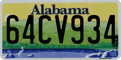 AL license plate 64CV934