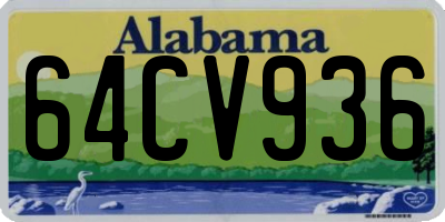 AL license plate 64CV936