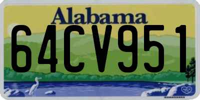 AL license plate 64CV951