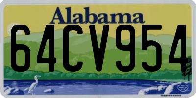 AL license plate 64CV954