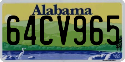 AL license plate 64CV965