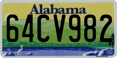 AL license plate 64CV982