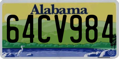 AL license plate 64CV984