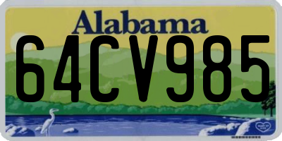 AL license plate 64CV985