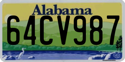 AL license plate 64CV987