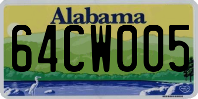 AL license plate 64CW005