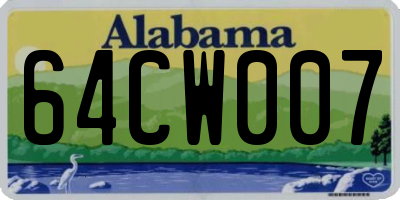 AL license plate 64CW007