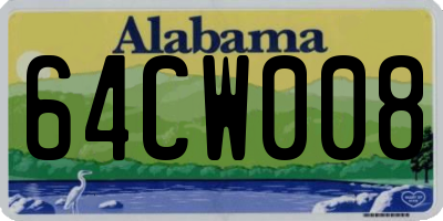 AL license plate 64CW008
