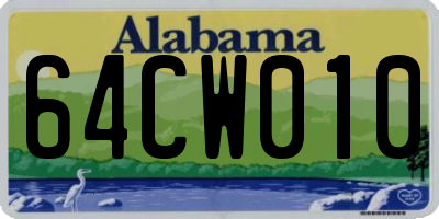 AL license plate 64CW010
