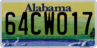 AL license plate 64CW017