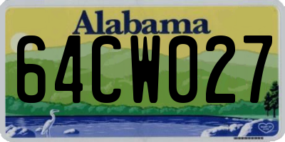 AL license plate 64CW027
