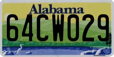 AL license plate 64CW029