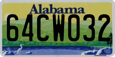AL license plate 64CW032
