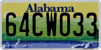 AL license plate 64CW033