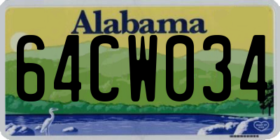 AL license plate 64CW034