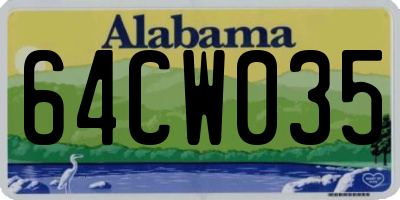 AL license plate 64CW035