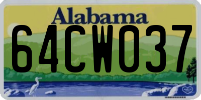 AL license plate 64CW037