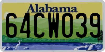 AL license plate 64CW039