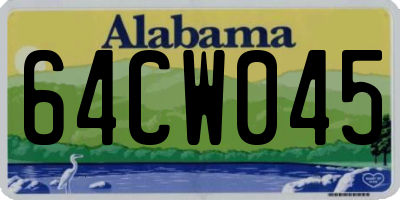 AL license plate 64CW045
