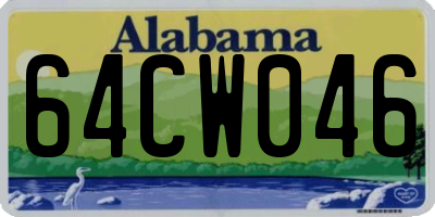 AL license plate 64CW046