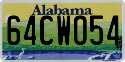 AL license plate 64CW054