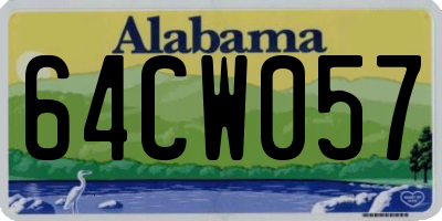 AL license plate 64CW057