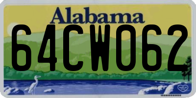 AL license plate 64CW062