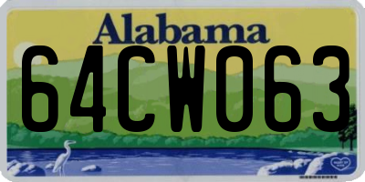 AL license plate 64CW063