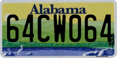 AL license plate 64CW064
