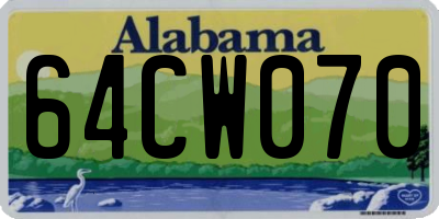 AL license plate 64CW070