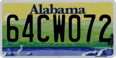 AL license plate 64CW072