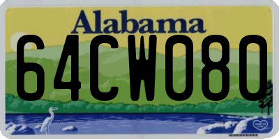 AL license plate 64CW080