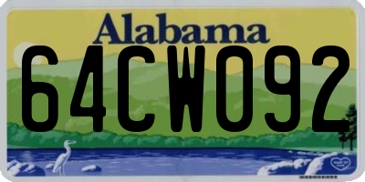 AL license plate 64CW092
