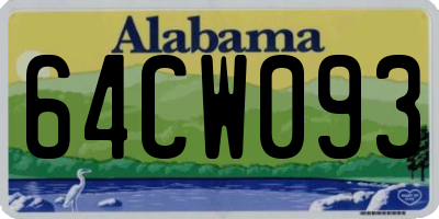 AL license plate 64CW093