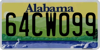AL license plate 64CW099