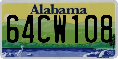 AL license plate 64CW108