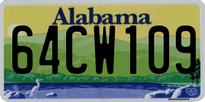 AL license plate 64CW109