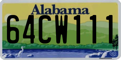AL license plate 64CW111