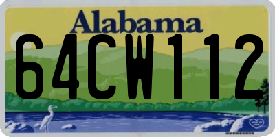 AL license plate 64CW112
