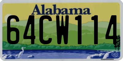 AL license plate 64CW114