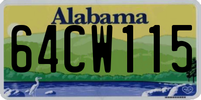 AL license plate 64CW115