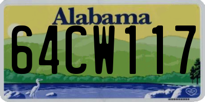 AL license plate 64CW117