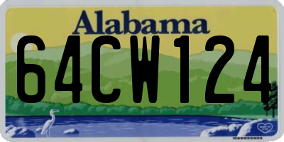 AL license plate 64CW124