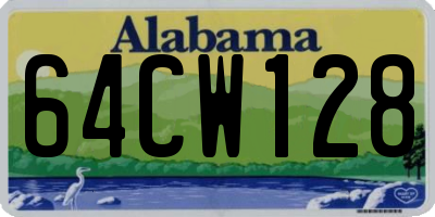AL license plate 64CW128