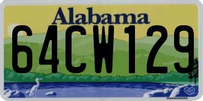 AL license plate 64CW129