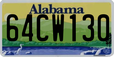 AL license plate 64CW130