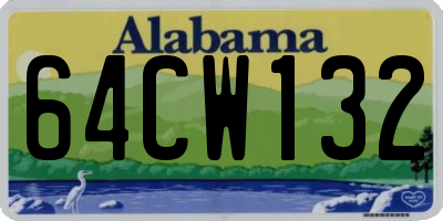 AL license plate 64CW132