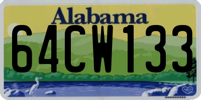AL license plate 64CW133